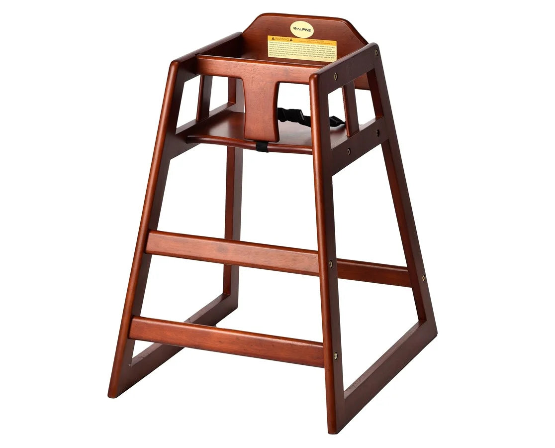 Espresso Rubberwood High Chair, 2 Pack E360