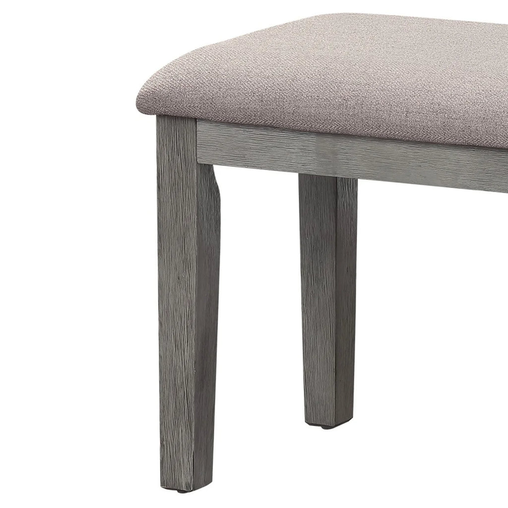 Gray Fabric Upholstered Wooden Bench S2234