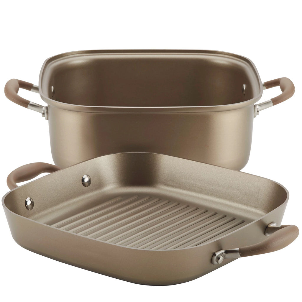 11-Inch Nonstick Deep Square Grill Pan and Roaster Z705402