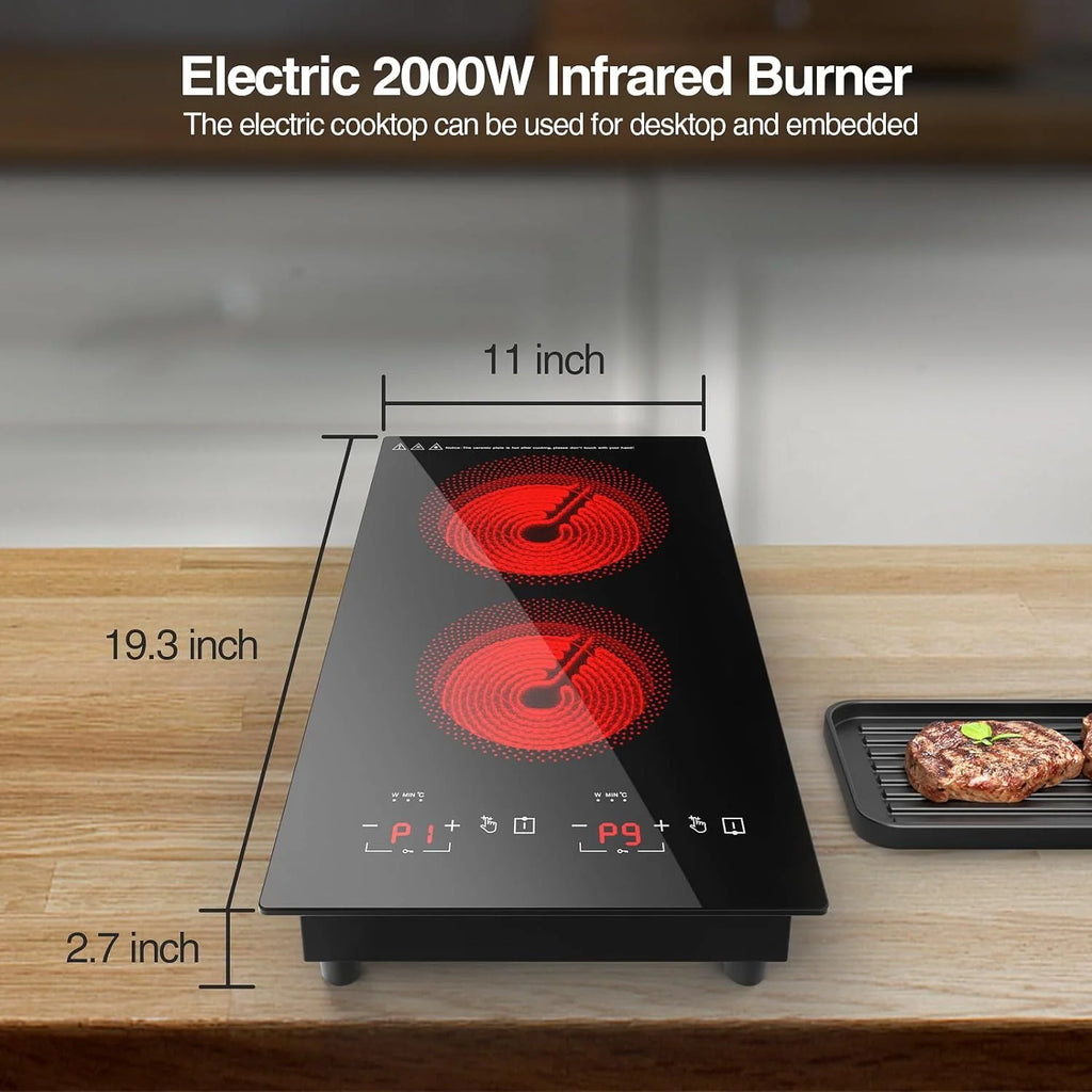 12 Inch 2 Burner Electric Cooktop S9248