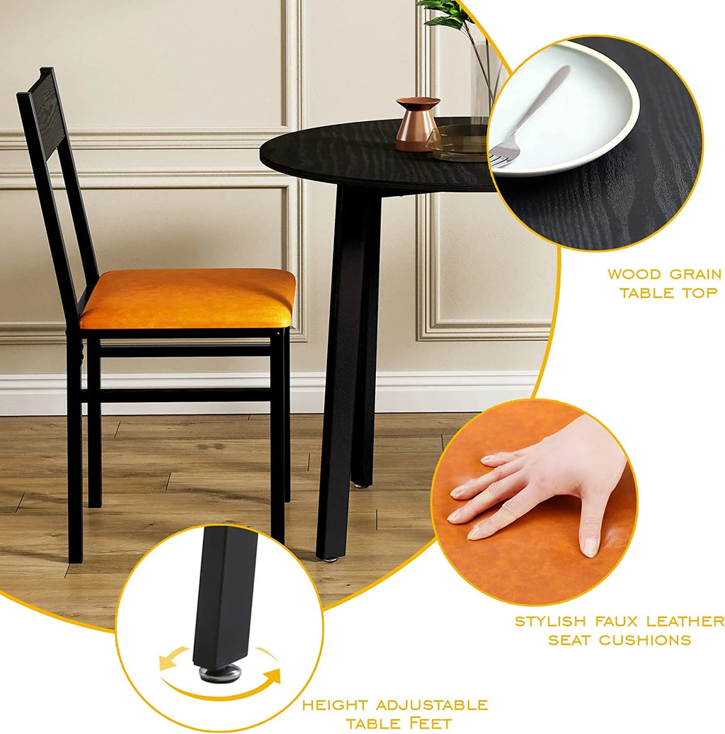 3 Piece Dining Table Set with 2 Cushioned Chairs I48212