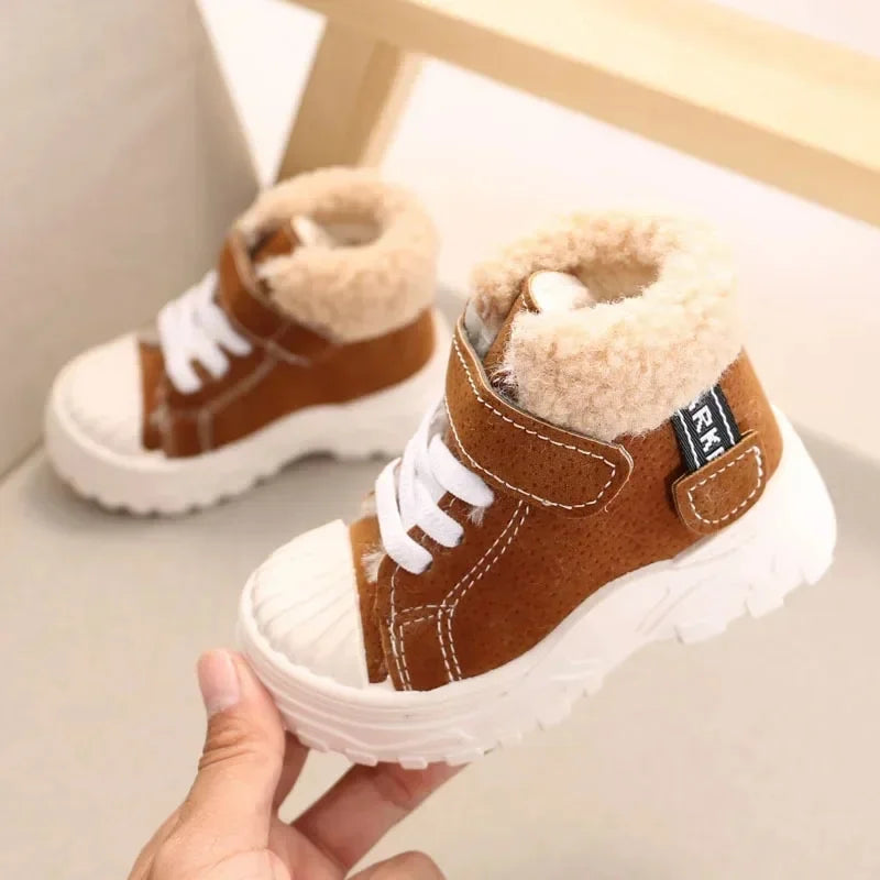 Children Warm Winter Boots Velvet Cotton Waterproof Short Boots V276109